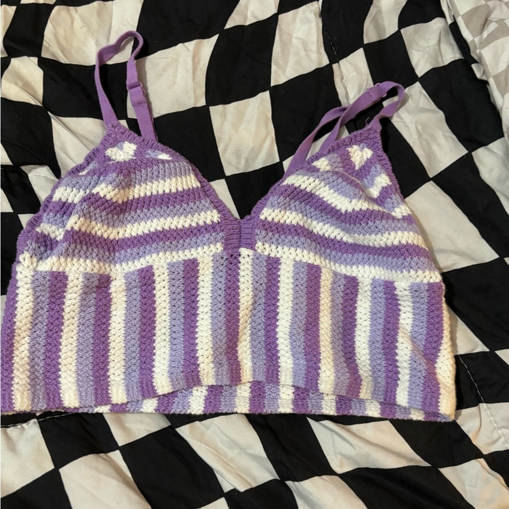 Purple crop top